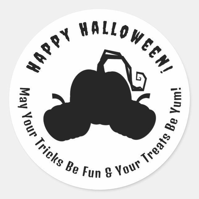 Happy Halloween Pumpkin Trio Halloween Sticker (Vorderseite)