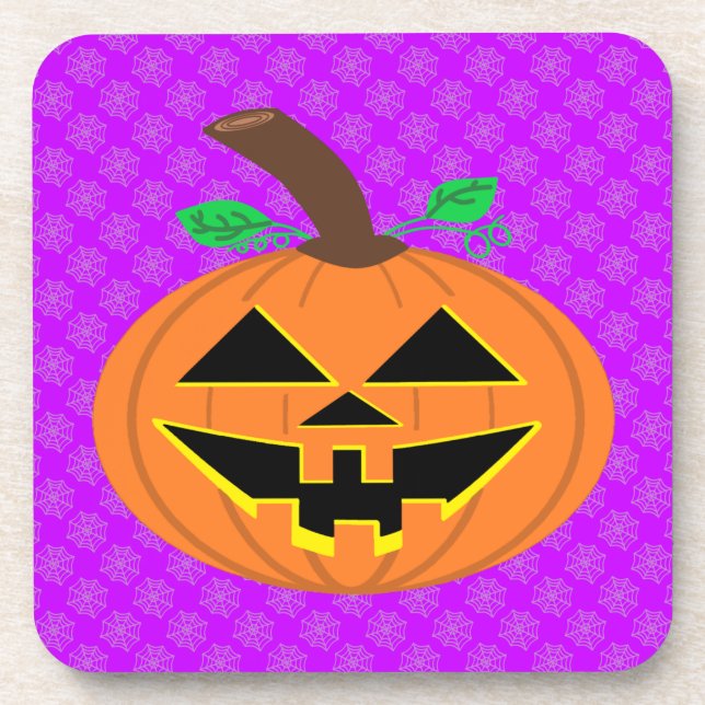 Happy Halloween Pumpkin-Untersetzer Getränkeuntersetzer (Vorderseite)