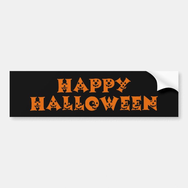 Happy Halloween Pumpkins Autoaufkleber (Vorne)