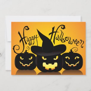 Happy Halloween Pumpkins Karte