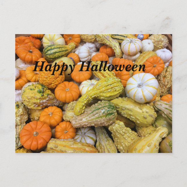 Happy Halloween Pumpkins Postcard Postkarte (Vorderseite)