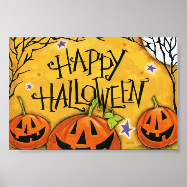 Happy Halloween Pumpkins Poster (Vorne)