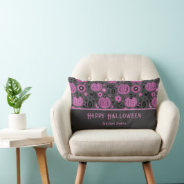 Happy Halloween Purple Pumpkin Family Name Lendenkissen