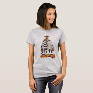 Happy Halloween Purple Sunset Haunted House Design T-Shirt