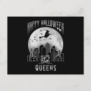 Happy Halloween Queens New York Postkarte