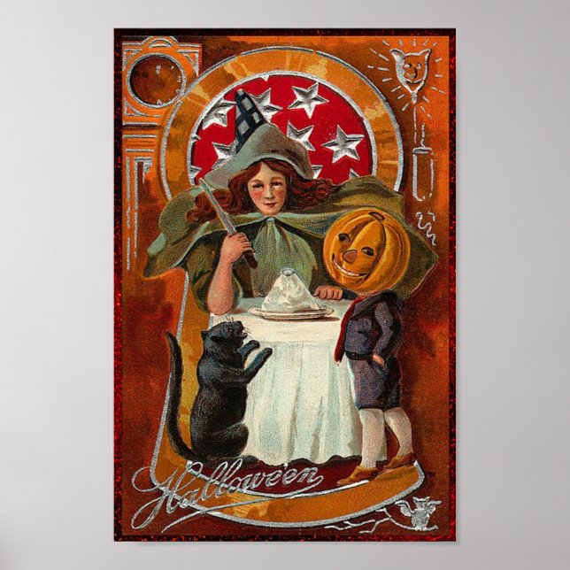 Happy Halloween Retro Poster (Vorne)