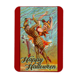 Happy Halloween Retro Poster Magnet