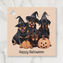 Happy Halloween Rottweiler Hunde Kürbislaterne Geschenkanhänger