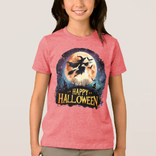 Happy Halloween - Rotzunge auf dem Broom Tri-Blend Shirt