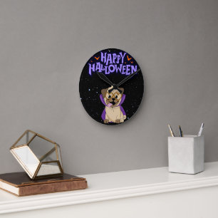 Happy Halloween Runde Wanduhr