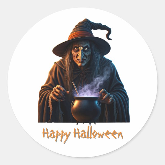 Happy Halloween Runder Aufkleber (Vorderseite)