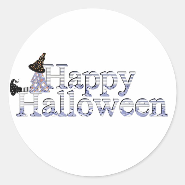 Happy Halloween Runder Aufkleber (Vorderseite)