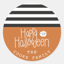 HAPPY HALLOWEEN RUNDER AUFKLEBER