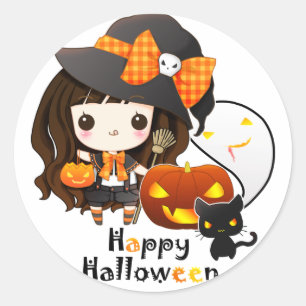 Happy Halloween Runder Aufkleber