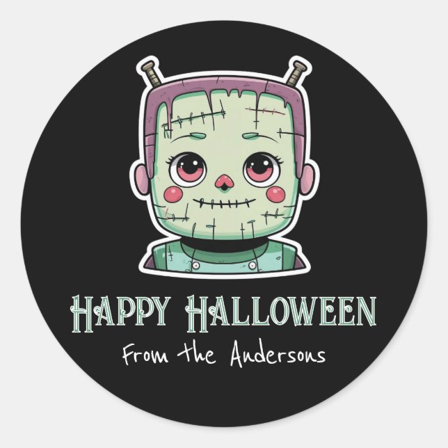 Happy Halloween Runder Aufkleber (Vorderseite)
