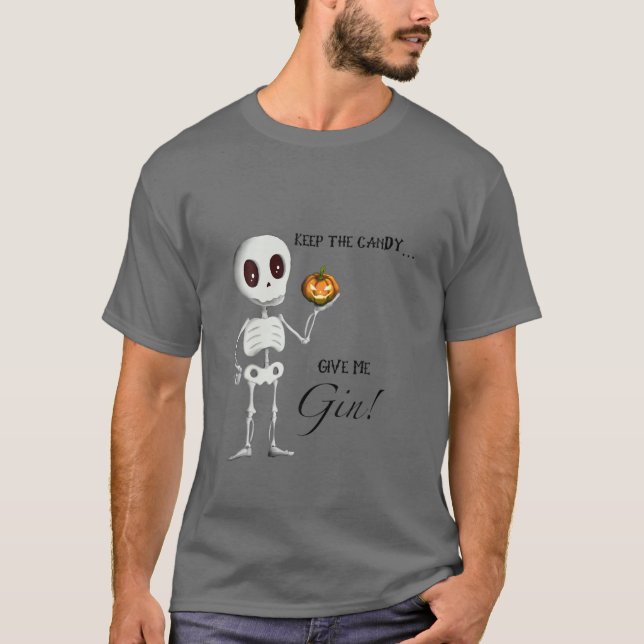Happy Halloween Sassy Skeleton T-Shirt (Vorderseite)