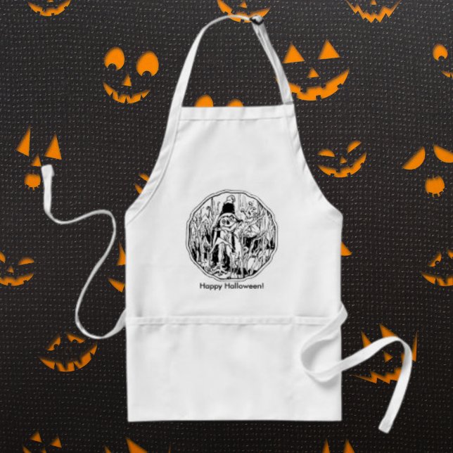 Happy Halloween Scarecrow Schürze (Happy Halloween Scarecrow Apron)