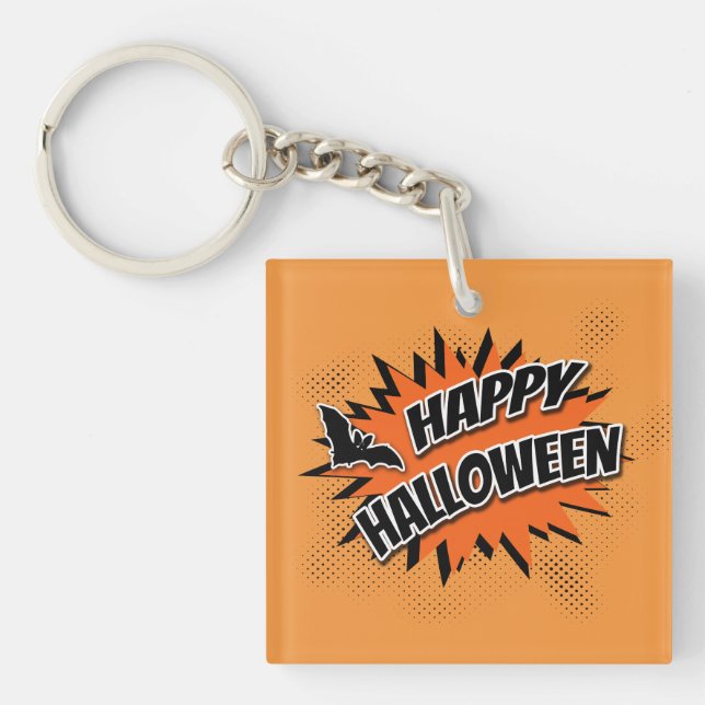 Happy Halloween Schlüsselanhänger (Vorderseite)
