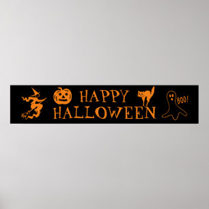 Happy Halloween schwarz-orange Leckerbissen  Poster