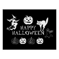 Happy Halloween Schwarz-weiße Leckerei