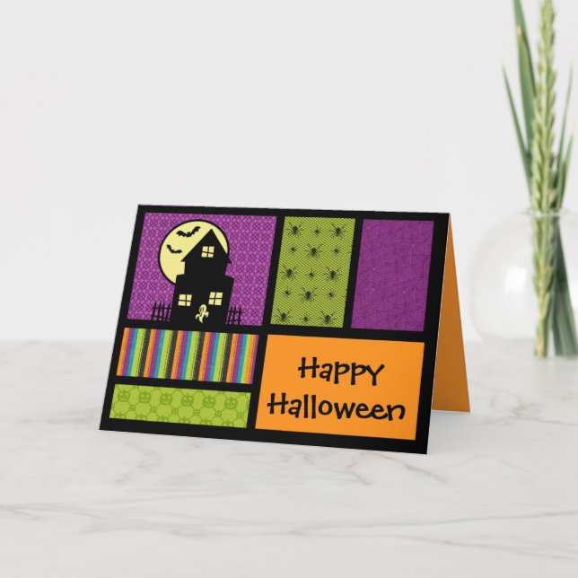 Happy Halloween Scrapbook Style Karte (Vorderseite)