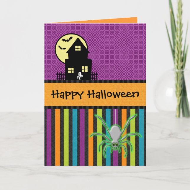 Happy Halloween Scrapbook Style Karte (Vorderseite)
