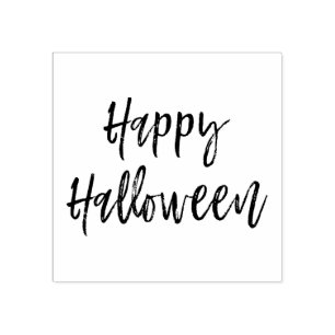 Happy Halloween Script Moderne Briefmarke Gummistempel