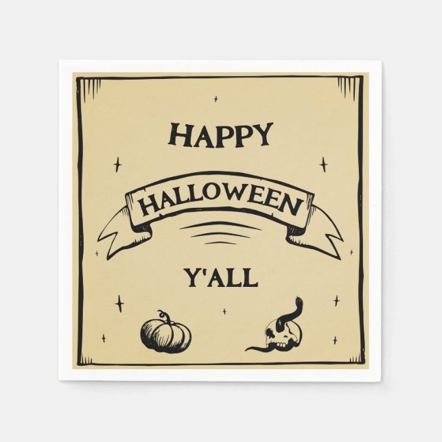 Happy Halloween Serviette (Vorderseite)