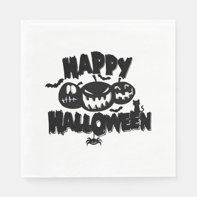 Happy Halloween Serviette (Vorderseite)