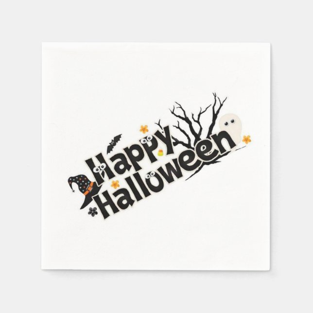 Happy Halloween Serviette (Vorderseite)