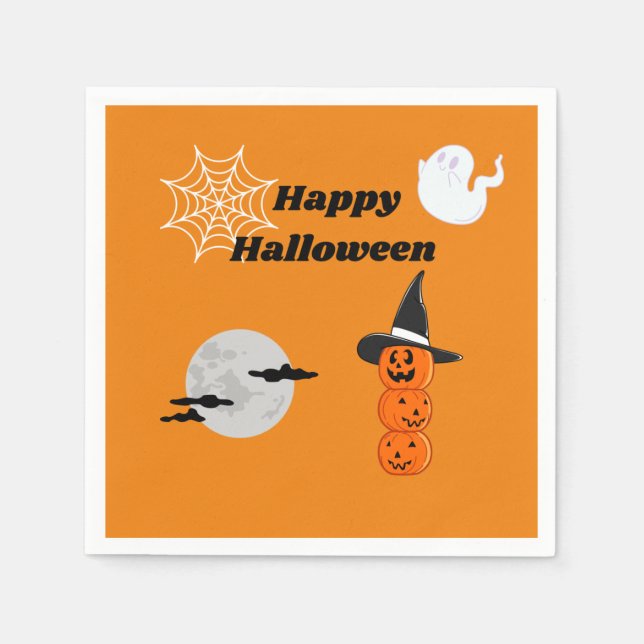 Happy Halloween Serviette (Vorderseite)