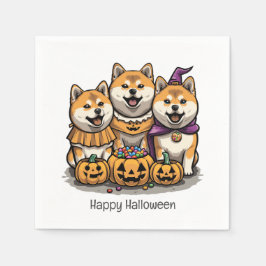 Happy Halloween Shiba Inu Hunde Serviette
