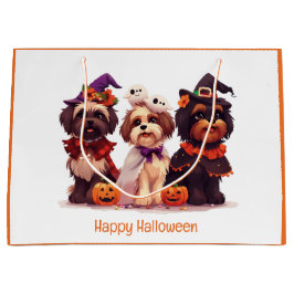Happy Halloween Shih Tzu Dogs Große Geschenktüte