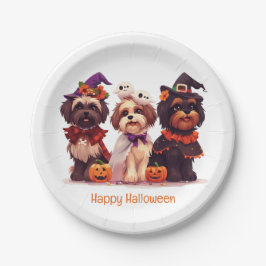 Happy Halloween Shih Tzu Dogs Pappteller