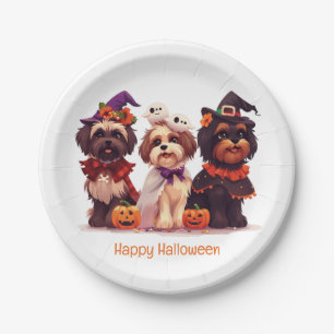 Happy Halloween Shih Tzu Dogs Pappteller