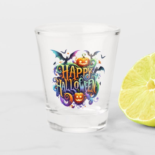 Happy Halloween Shot Glass Schnapsglas (Vorderseite)