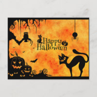 Happy Halloween Silhouette Black Cat und Freunde