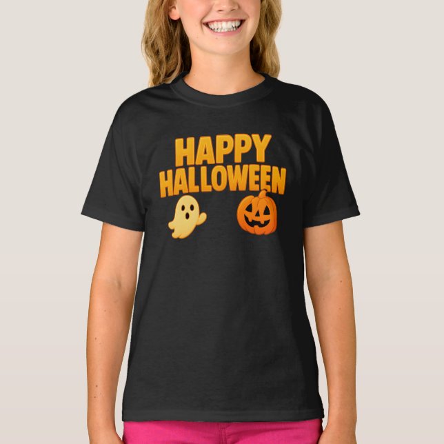 Happy Halloween Simple Clothes Minimalistisch Unis T-Shirt (Vorderseite)