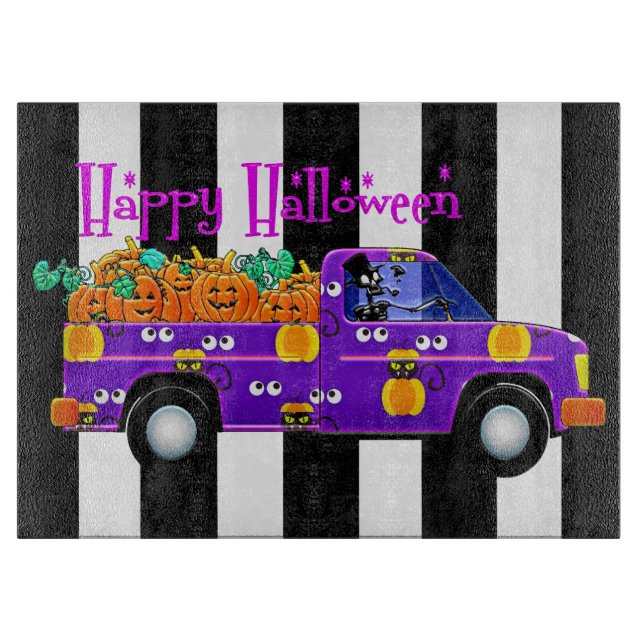 Happy Halloween Skeleton Driver Schneidebrett (Vorderseite)