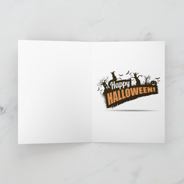 Happy Halloween Skeleton Feiertagskarte (Innenseite)