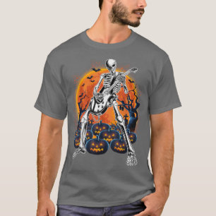 Happy Halloween Skeleton Gitarre Pumpkin Vi T-Shirt