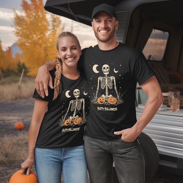 Happy Halloween Skeleton T-Shirt (Von Creator hochgeladen)