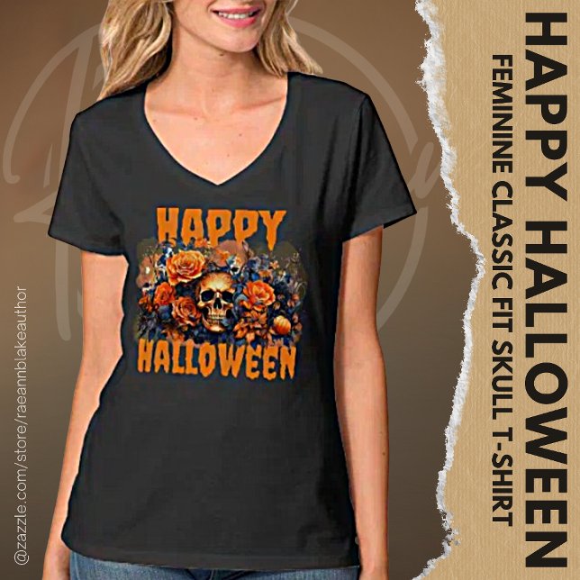 Happy Halloween Skull T - Shirt (Von Creator hochgeladen)