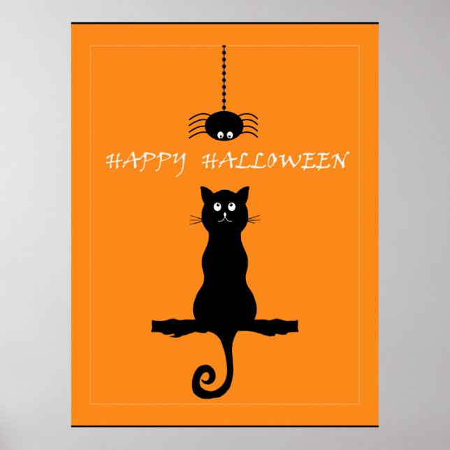 Happy Halloween, skurriles Design Poster (Vorne)