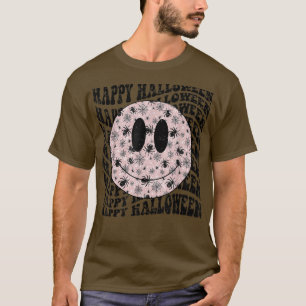Happy Halloween Smile Face Funny Halloween Creepy  T-Shirt