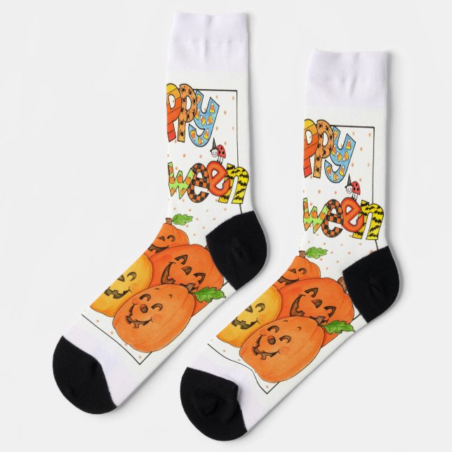 Happy Halloween Socks Socken (Linkes Detail)