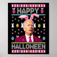 Happy Halloween Spaß Bunny Joe Biden Confused East