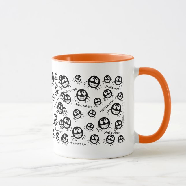 Happy Halloween Spider Collage Tasse (Rechts)