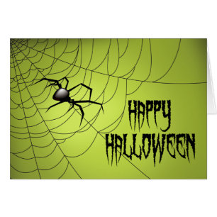 Happy Halloween Spider on Web