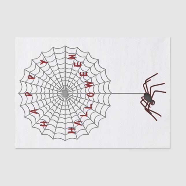 Happy Halloween Spider Web Tissue Paper Seidenpapier (Vorderseite)